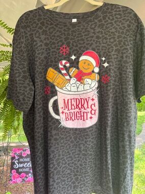 Merry & Bright Holiday Hot Cocoa Graphic Tee